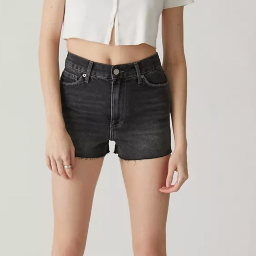 BDG UO Green Girlfriend High Rise Jean Shorts Size 27 - Picture 2 of 6